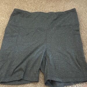 High-Waist Women’s Athletic Shorts in Dark Gray